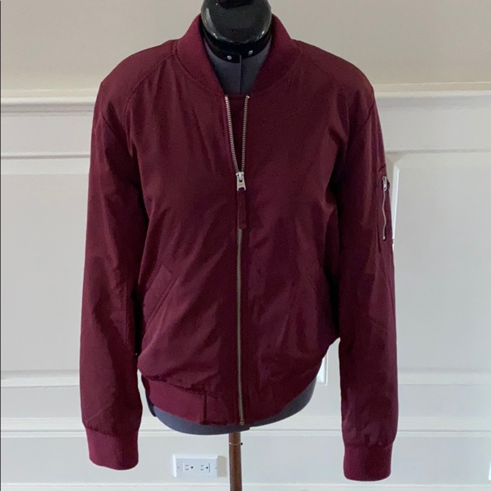 Abercrombie Maroon Bomber Jacket